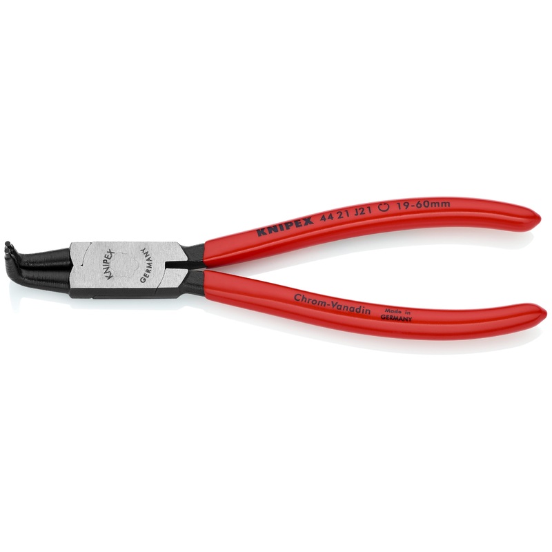 Knipex 44 21 J41 KN | Circlip Pliers, Internal, 90 degree Angled, Forged Tip, 3 11/32-5 1/2 Bore Dia.