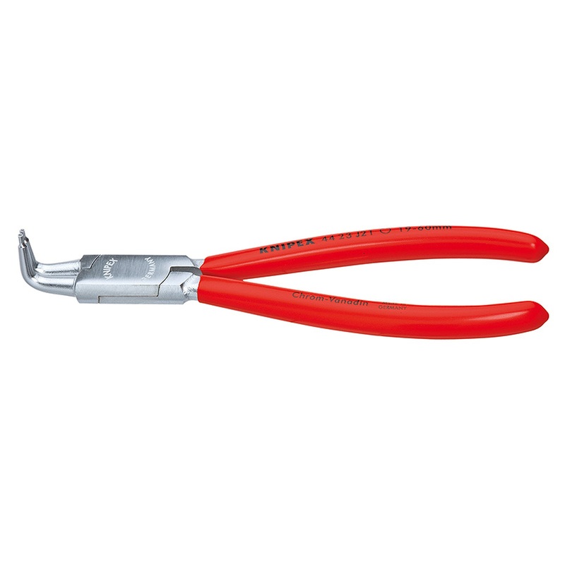 Knipex 44 23 J21 KN | Circlip Pliers, Internal, 90 degree Angled, Forged Tip, 3/4-2 3/64 Bore Dia., Chrome