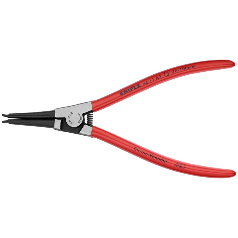 Knipex 46 11 A3 KN | Circlip Pliers, External, Straight, 1 37/64-3 15/16 Shaft Dia.