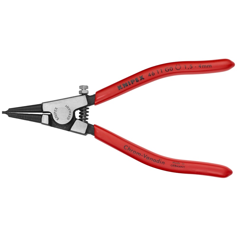 Knipex 46 11 G0 KN | Circlip Pliers for Grip Rings, Adjustable Screw, 1/16-5/32 Shaft Dia.