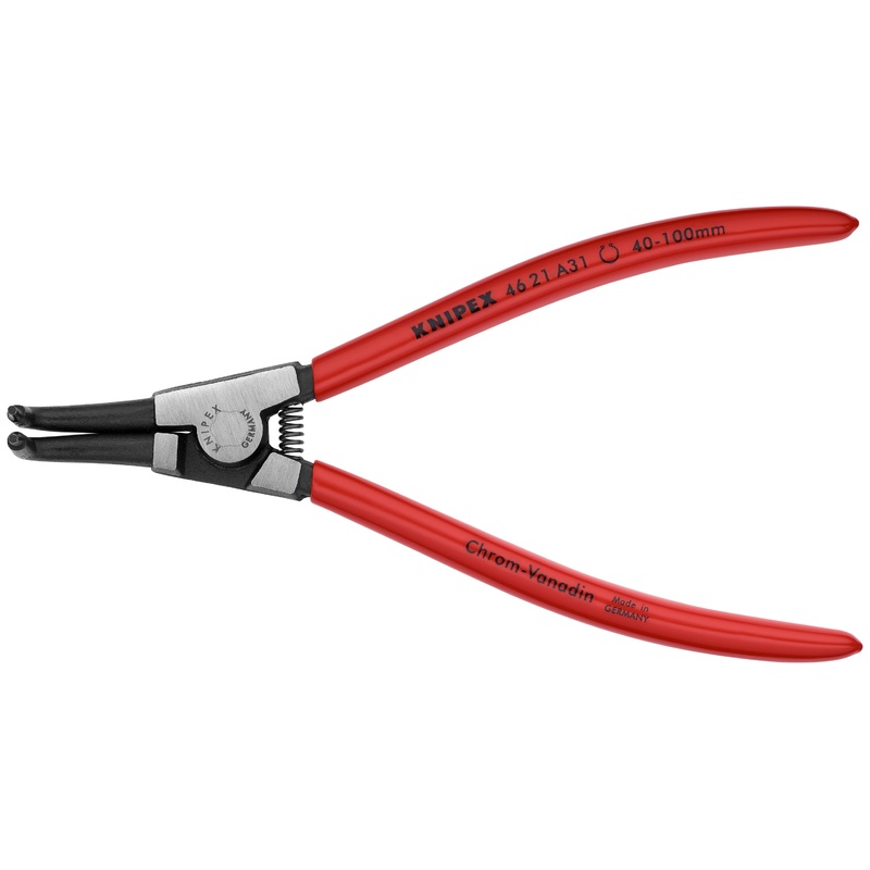 Knipex 46 21 A31 KN | Circlip Pliers, External, 90 degree Angled, Forged Tip, 1 37/64-3 15/16 Shaft Dia.