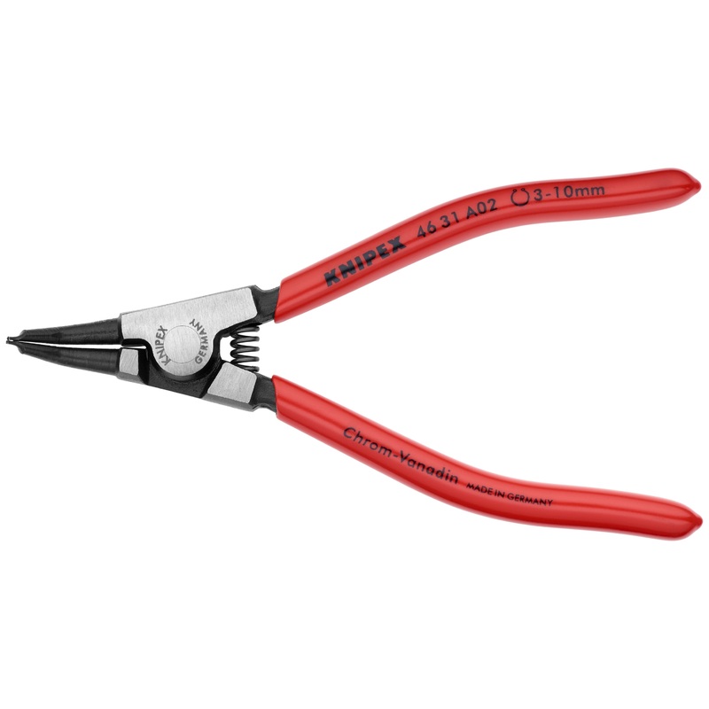 Knipex 46 31 A02 KN | Circlip Pliers, External, 90 degree Angled, Forged Tip, 1/8-25/64 Shaft Dia.