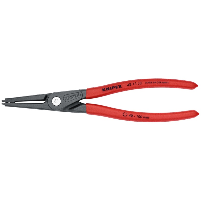 Knipex 48 11 J3 SBA KN | Precision Circlip Pliers, Internal, Straight, 1 37/64-3 15-16 Bore Dia.