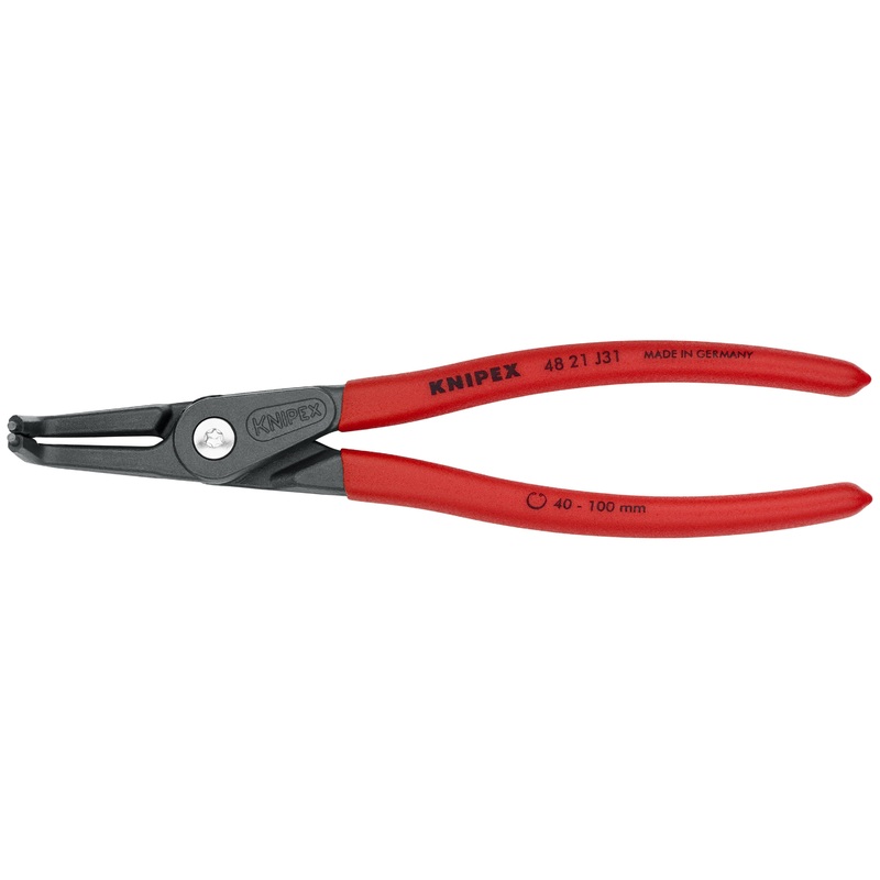 Knipex 48 21 J31 SBA KN | Precision Circlip Pliers, Internal, 90 degree Angled, 1 37/64-3 15/16 Bore Dia.