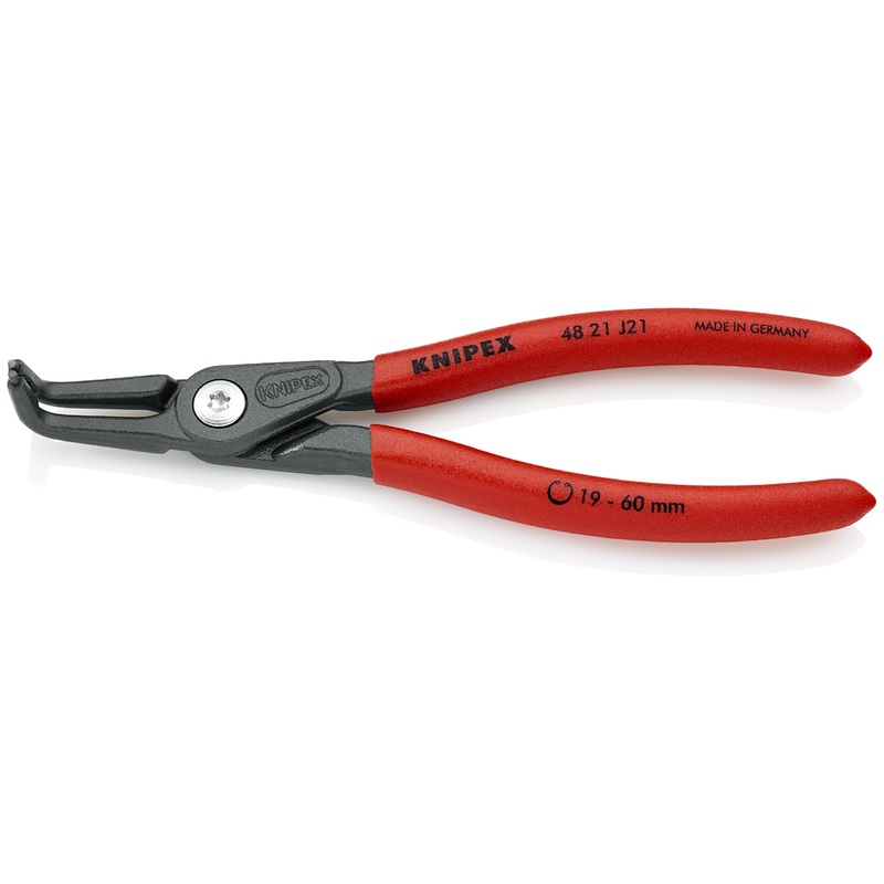 Knipex 48 21 J41 KN | Precision Circlip Pliers, Internal, 90 degree Angled, 3 11/32-5 1/2 Bore Dia.