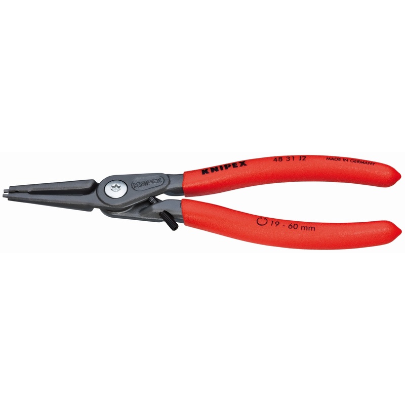Knipex 48 31 J2 KN | Precision Circlip Pliers, Limiter, Internal, Straight, 3/4-2 23/64 Bore Dia.