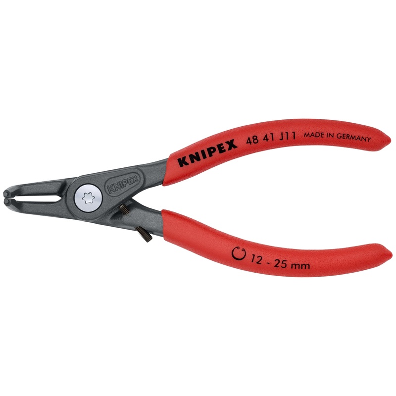 Knipex 48 41 J11 KN | Precision Circlip Pliers, Limiter, Internal, 90 degree Angled, 15/32-1 Bore Dia.