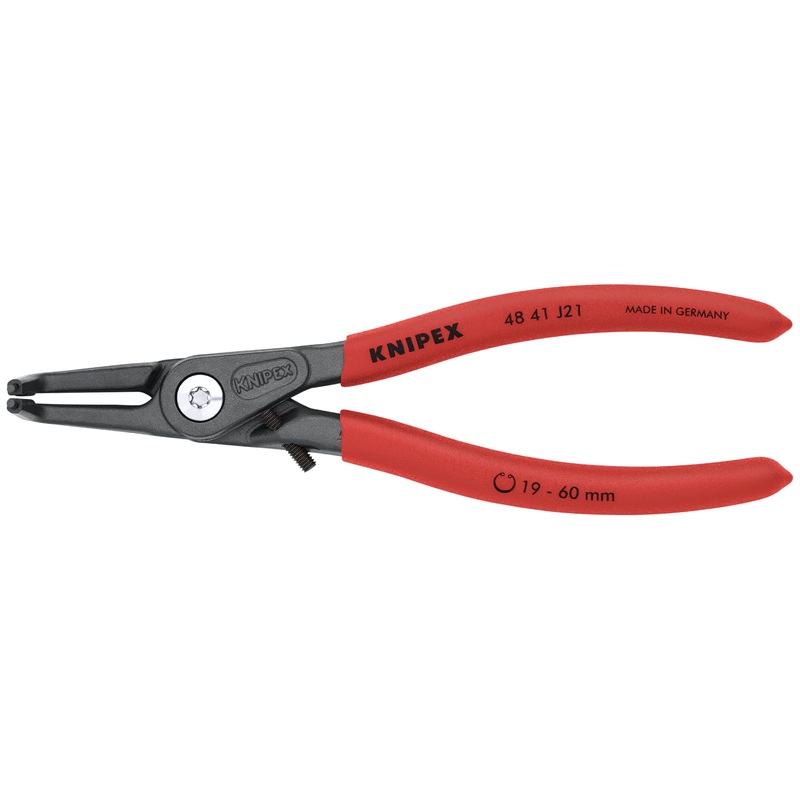 Knipex 48 41 J21 KN | Precision Circlip Pliers, Limiter, Internal, 90 degree Angled, 3/4-2 3/64 Bore Dia.