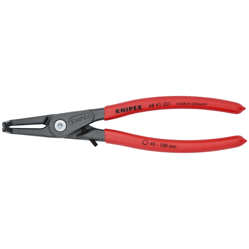 Knipex 48 41 J31 KN | Precision Circlip Pliers, Limiter, Internal, 90 degree Angled, 1 37/64-3 15/16 Bore Dia.