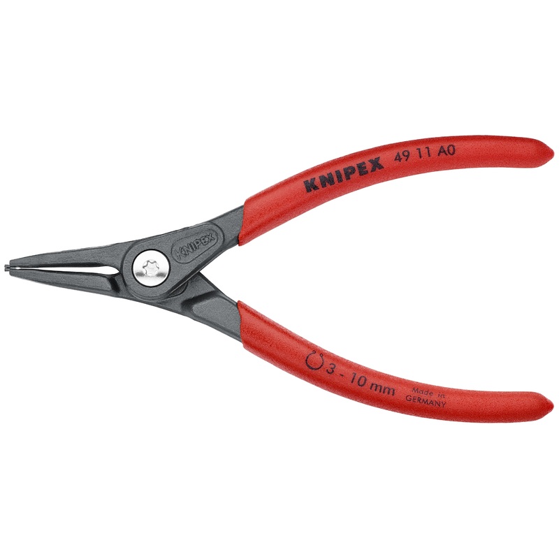 Knipex 49 11 A0 KN | Precision Circlip Pliers, External, Straight, 1/8-25/64 Shaft Dia.