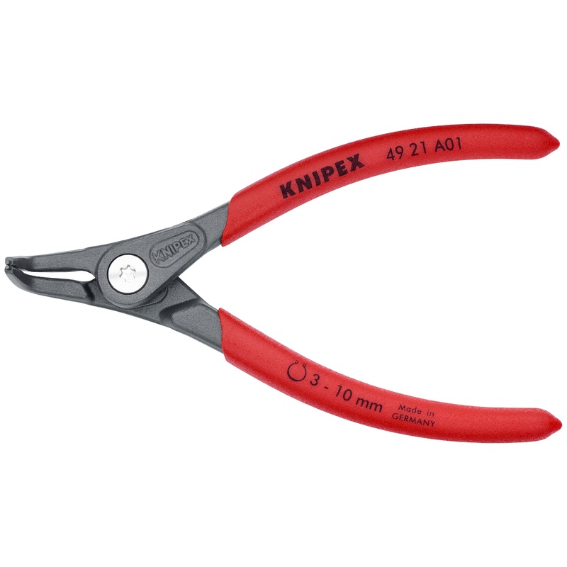Knipex 49 21 A01 KN | Precision Circlip Pliers, External, 90 degree Angled, 1/8-25/64 Shaft Dia.