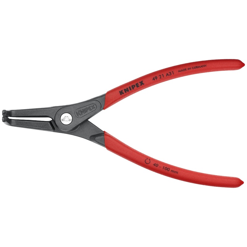 Knipex 49 21 A31 KN | Precision Circlip Pliers, External, 90 degree Angled, 1 37/64-3 15/16 Shaft Dia.