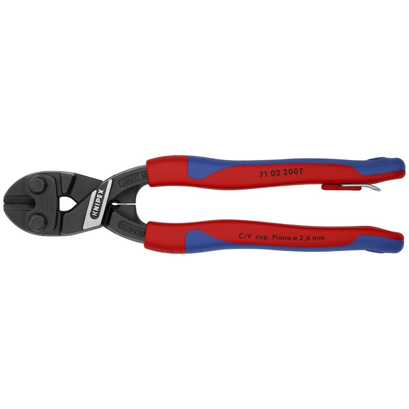 Knipex 71 02 200 T BKA KN | CoBolt Compact Bolt Cutters, Multi-Component, Tethered Attachment