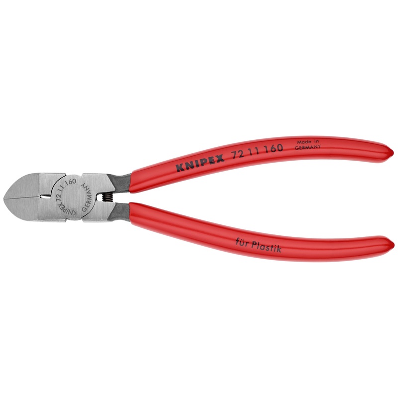 Knipex 72 11 160 KN | Diagonal Flush Cutter for Plastics, 45 degree Angle