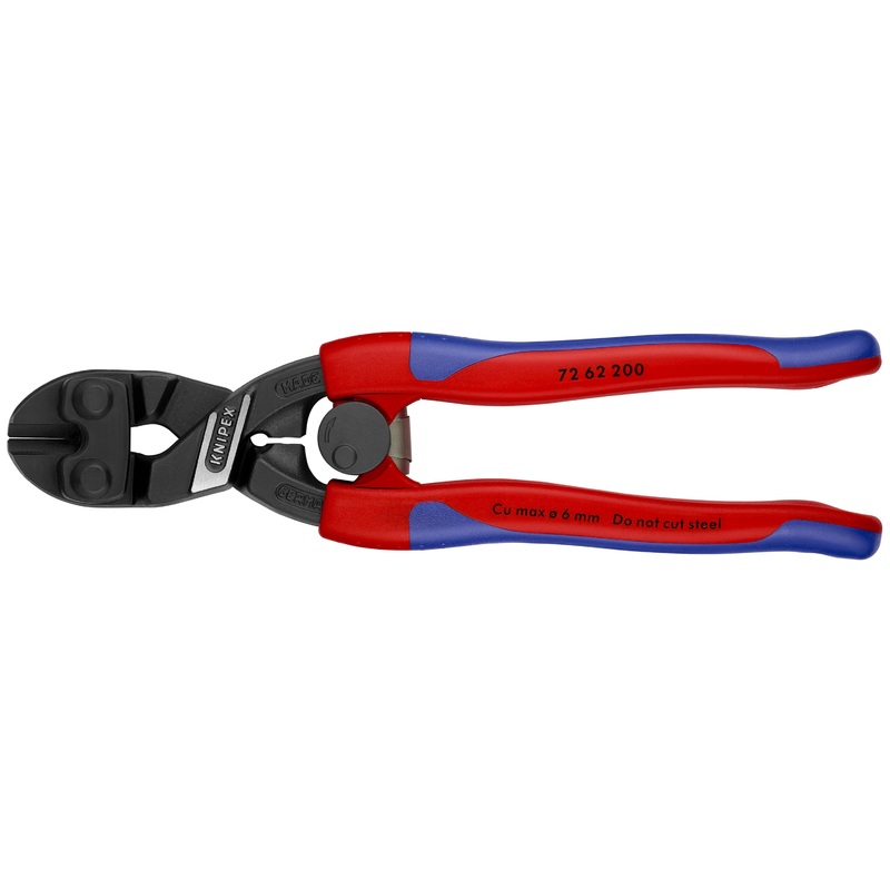 Knipex 72 62 200 KN | High Leverage Flush Cutter for Plastic and Soft Metal, Multi-Component