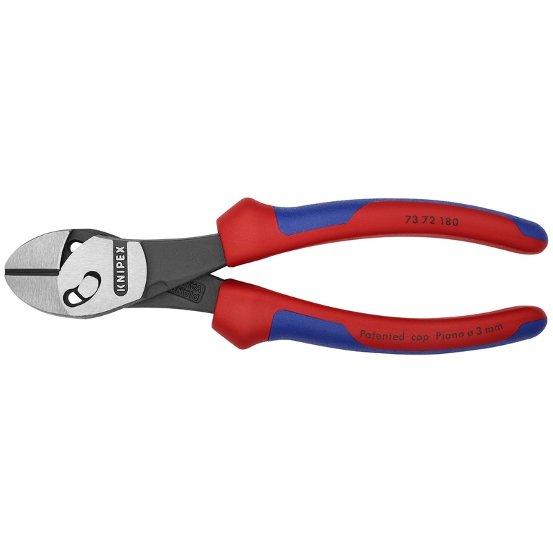 Knipex 73 72 180 BK KN | TwinForce Diagonal Super Cutter, Multi-Component