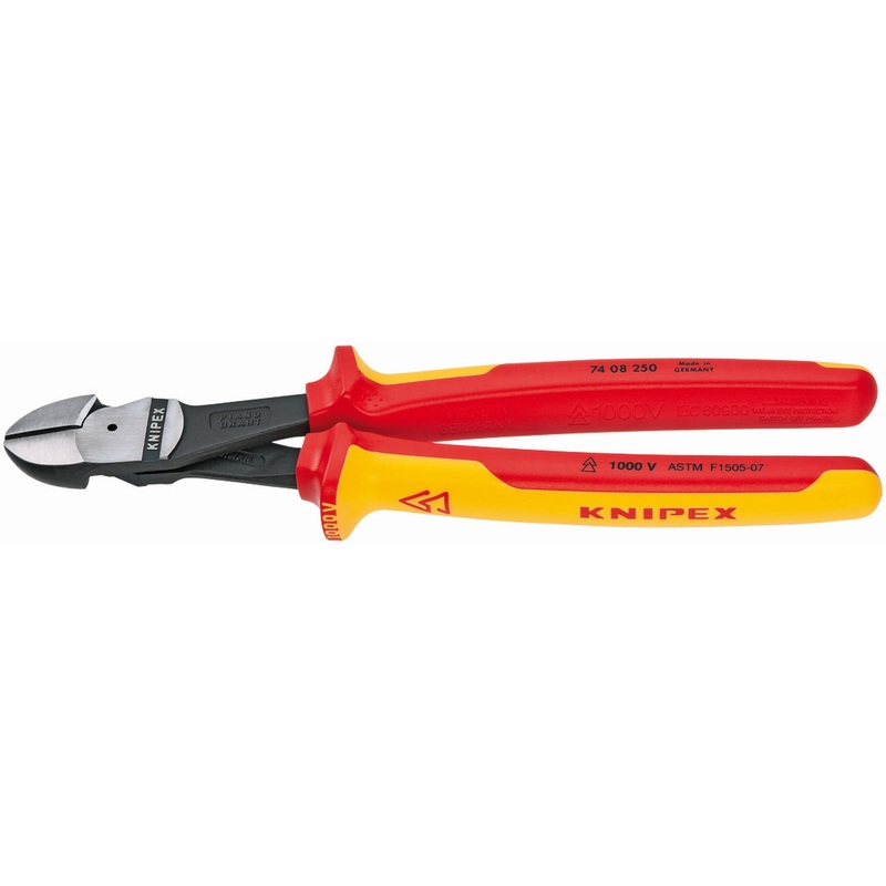 Knipex 74 08 250 SBA KN | High Leverage Diagonal Cutters, 1000V Insulated