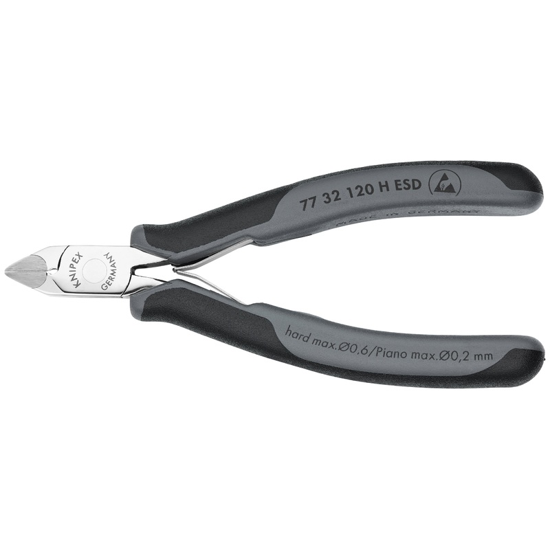 Knipex 77 32 120 H ESD KN | Electronics Diagonal Cutters w/ Carbide Metal Cutting Edges, ESD