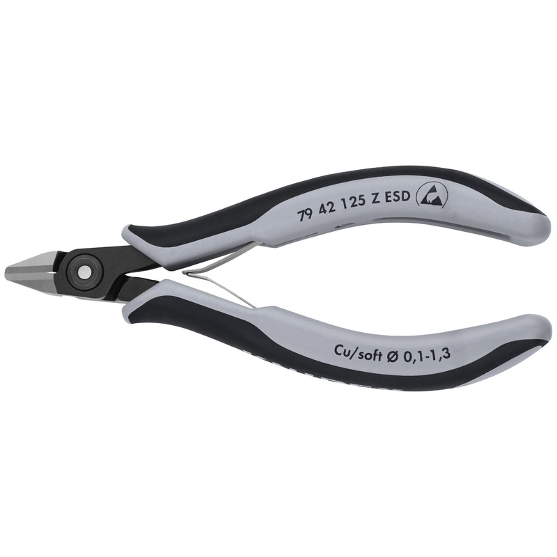 Knipex 79 42 125 Z ESD KN | Diagonal Cutting Nippers, Flush Cut, ESD