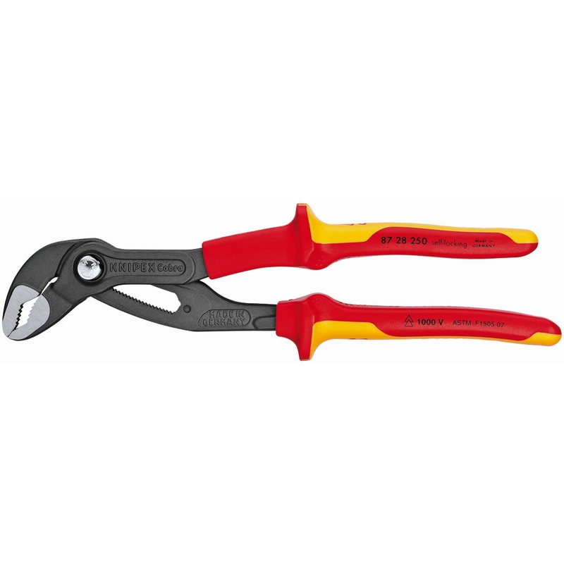 Knipex 87 28 250 SBA KN | Cobra QuickSet Pump Pliers, 1000V Insulated