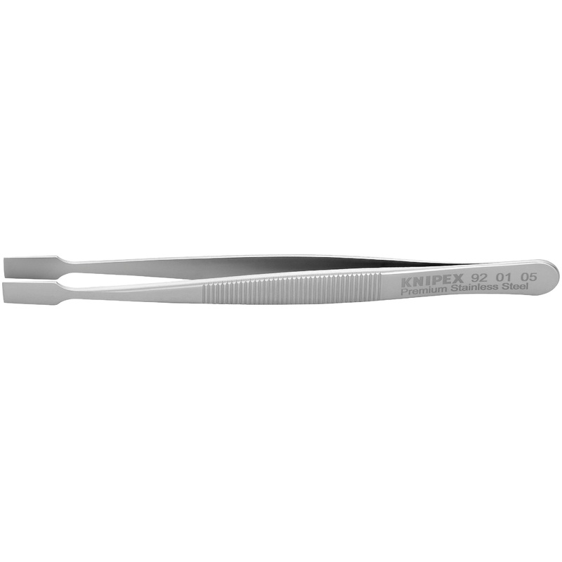 Knipex 92 01 05 KN | Premium Stainless Steel Gripping Tweezers Blunt Tips