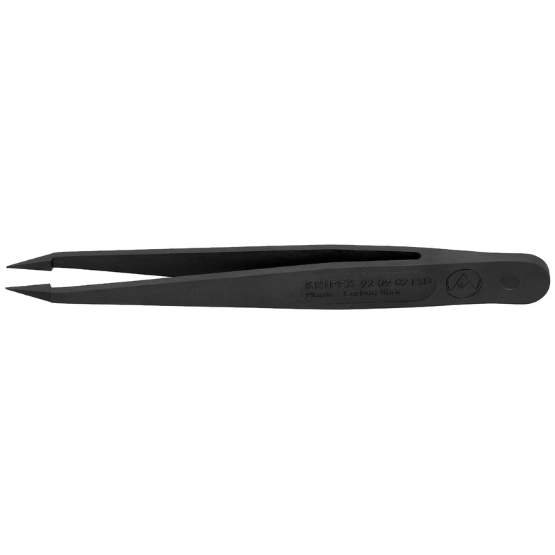 Knipex 92 09 02 ESD KN | Plastic Gripping Tweezers, Needle-Point Tips, ESD