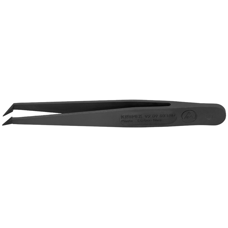 Knipex 92 09 03 ESD KN | Plastic Gripping Tweezers, Pointed Tips, ESD