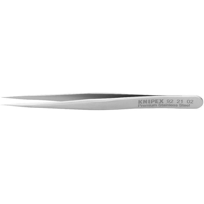 Knipex 92 21 02 KN | Premium Stainless Steel Gripping Tweezers, Needle-Point Tips