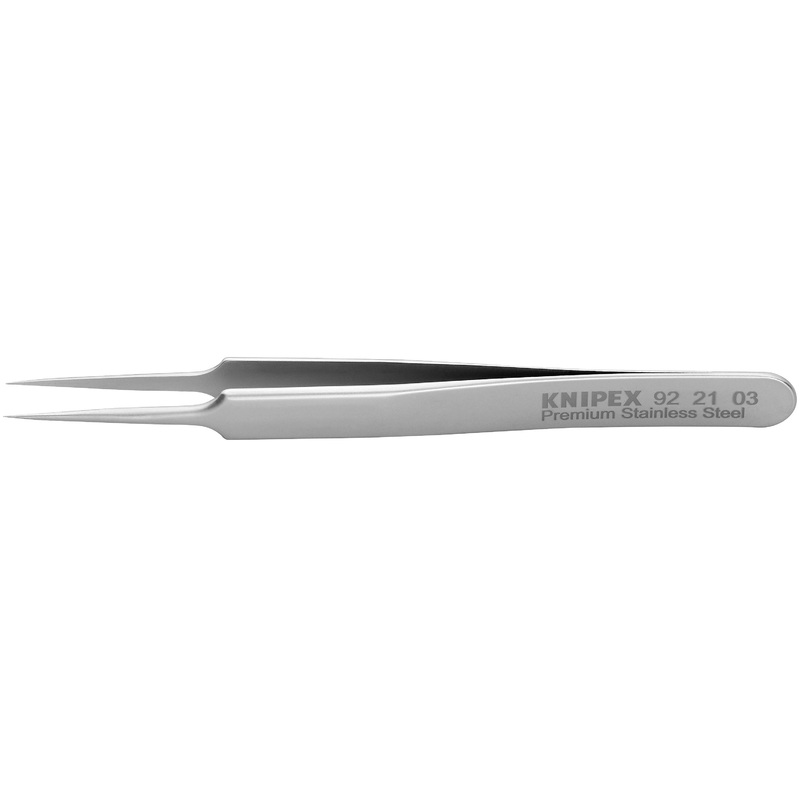 Knipex 92 21 03 KN | Premium Stainless Steel Gripping Tweezers, Needle-Point Tips