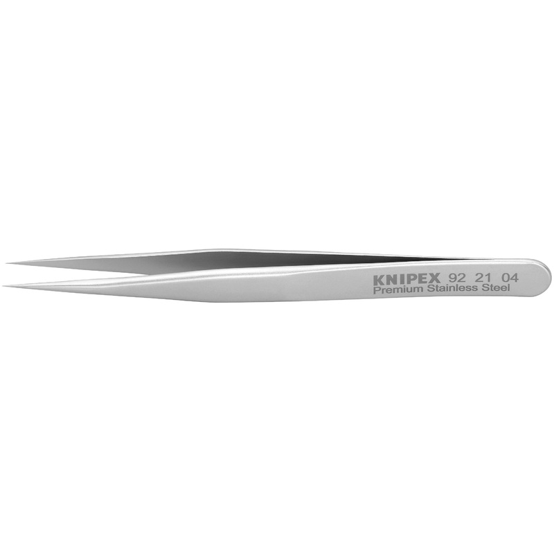 Knipex 92 21 04 KN | Premium Stainless Steel Gripping Tweezers, Needle-Point Tips