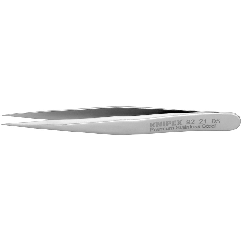 Knipex 92 21 05 KN | Premium Stainless Steel Gripping Tweezers, Needle-Point Tips