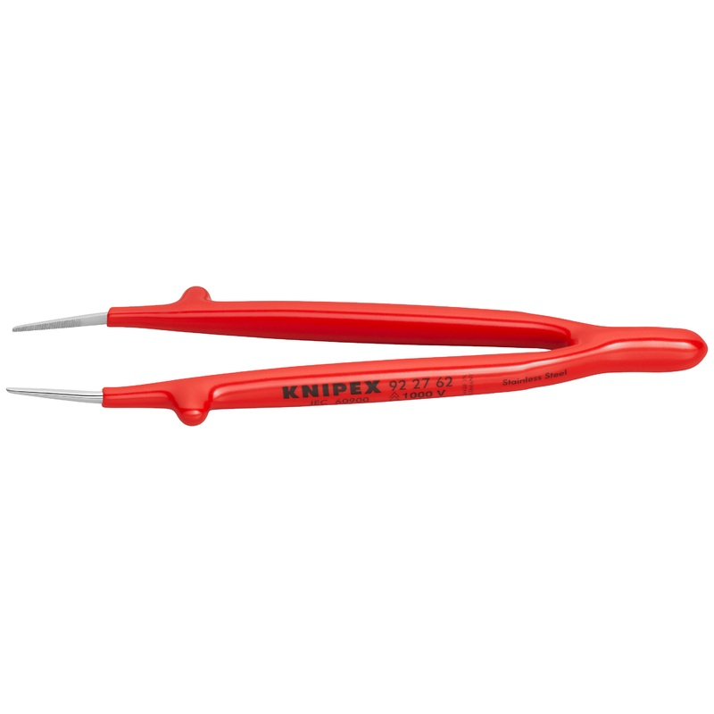 Knipex 92 27 62 KN | Stainless Steel Gripping Tweezers, Pointed Tips, 1000V Insulated
