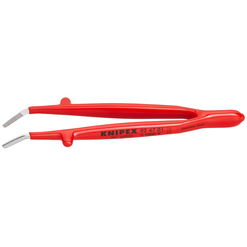 Knipex 92 47 01 KN | Stainless Steel Gripping, 30 degreeAngled Tweezers, 1000V Insulated