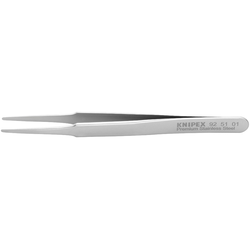 Knipex 92 51 01 KN | Premium Stainless Steel Gripping Tweezers, Blunt Tips