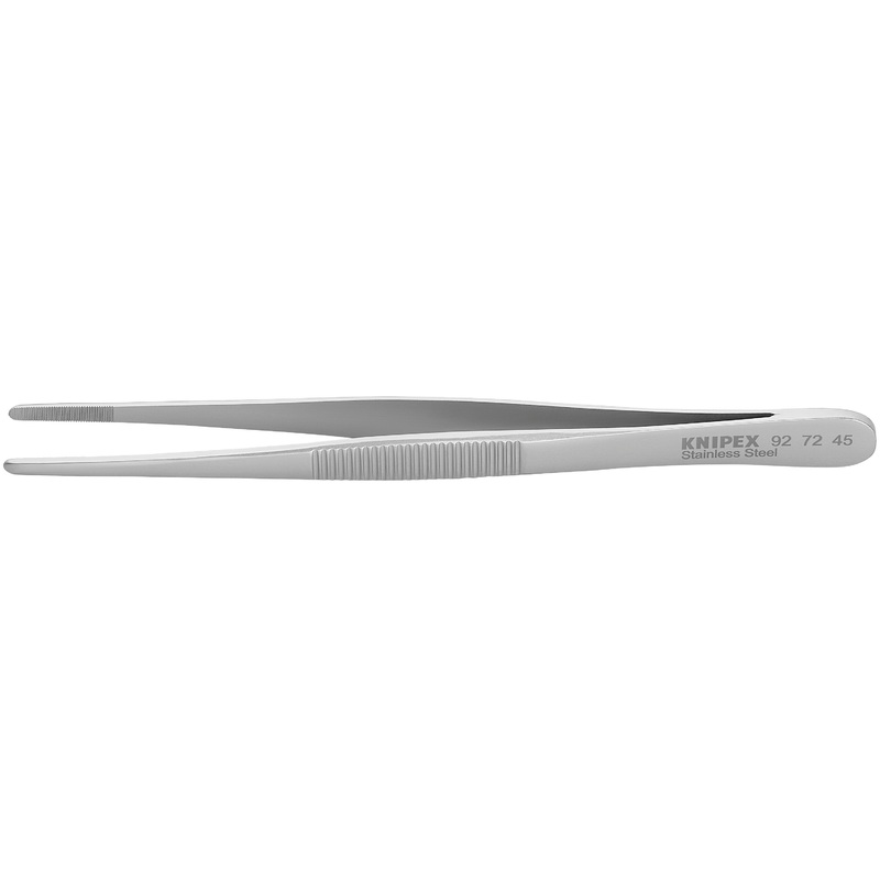 Knipex 92 72 45 KN | Stainless Steel Gripping Tweezers, Blunt Tips
