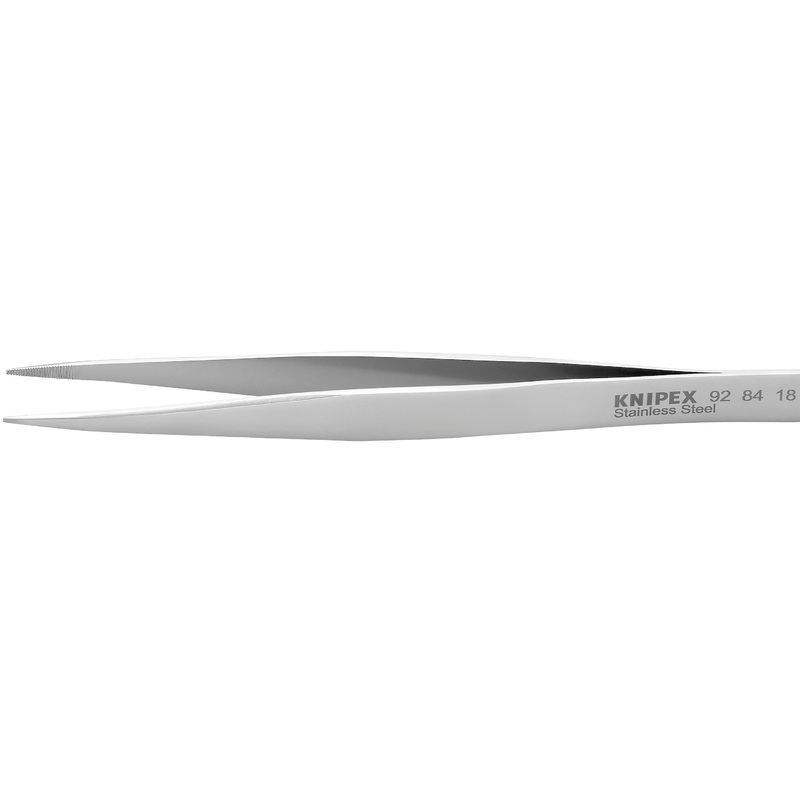 Knipex 92 84 18 KN | Stainless Steel Gripping Tweezers, Blunt Tips