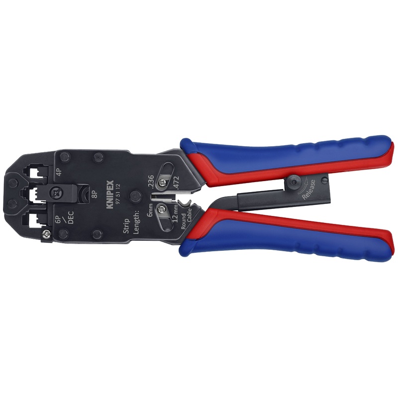 Knipex 97 51 12 KN | Crimping Pliers-Western Plug Type, Multi-Component
