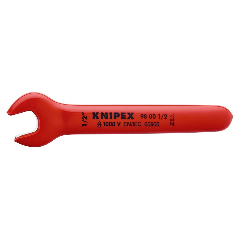 Knipex 98 00 1/2 KN | Open End Wrench, 1/2, 1000V Insulated