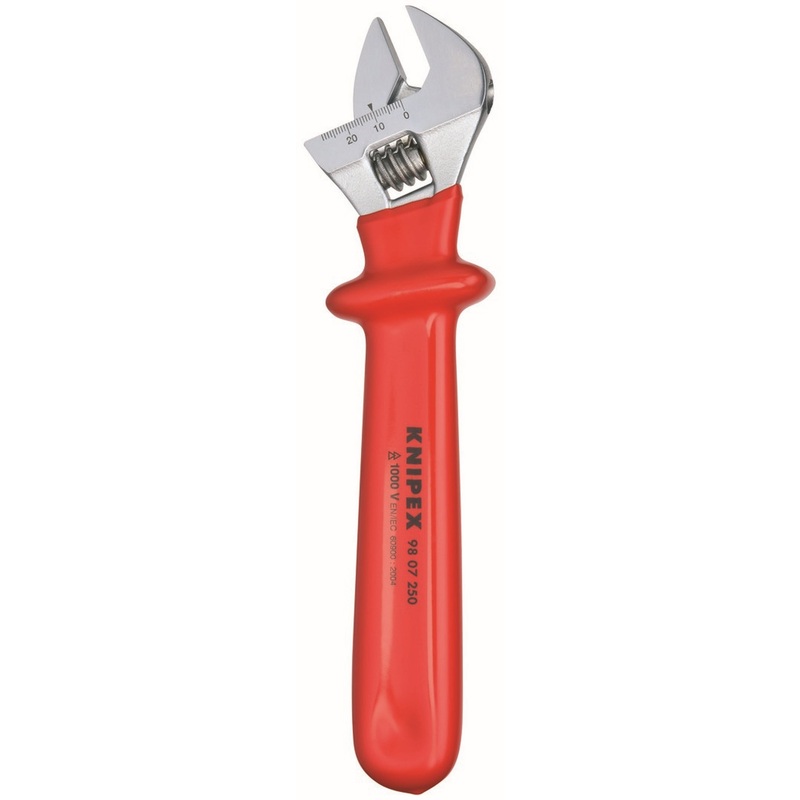 Knipex 98 07 250 KN | Adjustable Wrench, 1000V Insulated