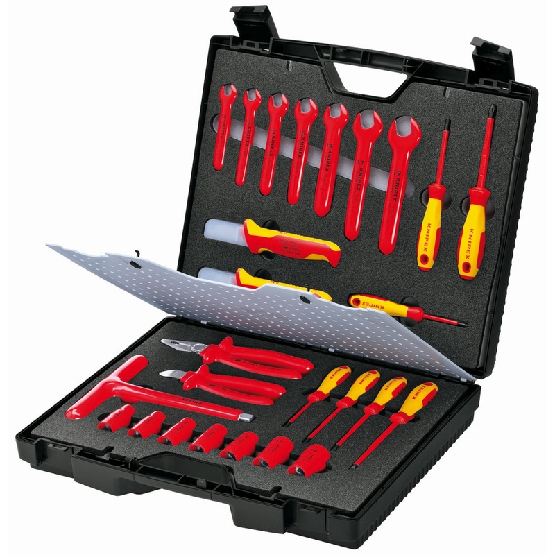 Knipex 98 99 12 KN | 26 Pc Standard Tool Kit, 1000V Insulated