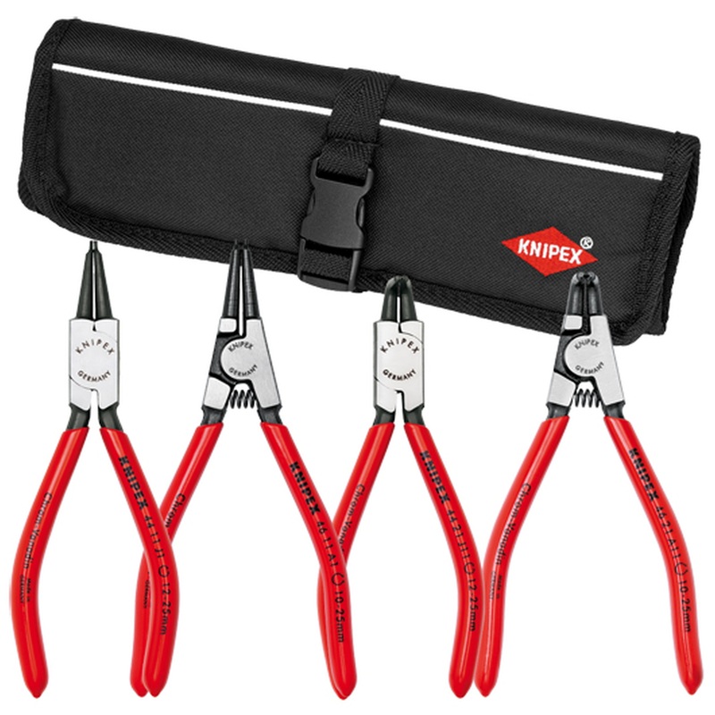 Knipex 9K 00 19 52 US KN | 4 Pc Circlip Set In Pouch Straight & 90 Degree