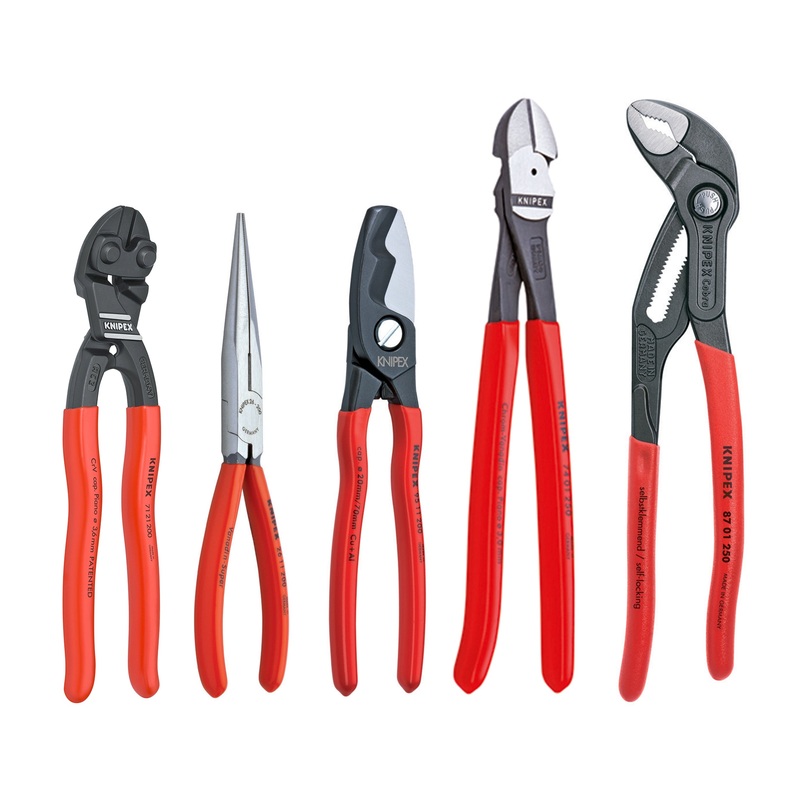 Knipex 9K 00 80 108 US KN | 5 Pc Automotive Starter Pliers Set (87 01 250, 95 11 200, 26 11 200, 74 01 250, 71 31 200)