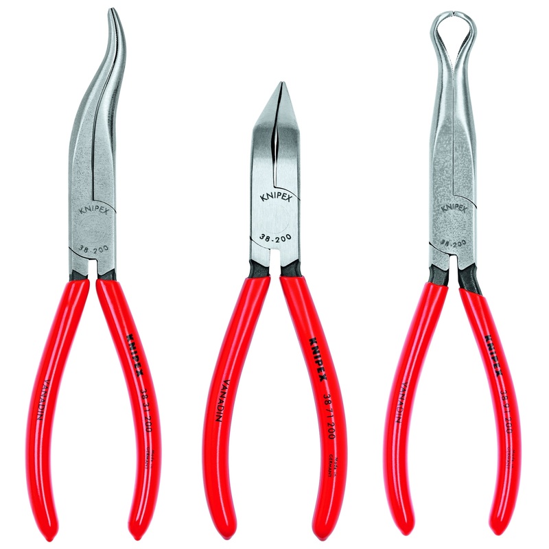 Knipex 9K 00 80 12 US KN | 3 Pc Long Nose Tool Set (38 31 200, 38 71 200, 38 91 200)