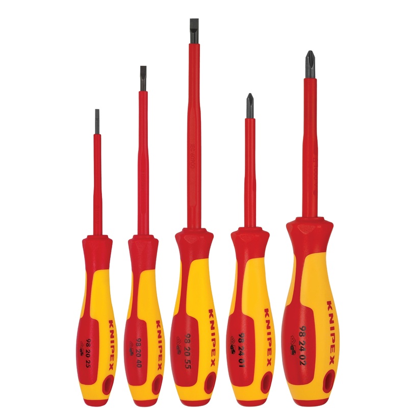 Knipex 9K 98 98 32 US KN | 5 Pc Screwdriver Set, 1000V Insulated