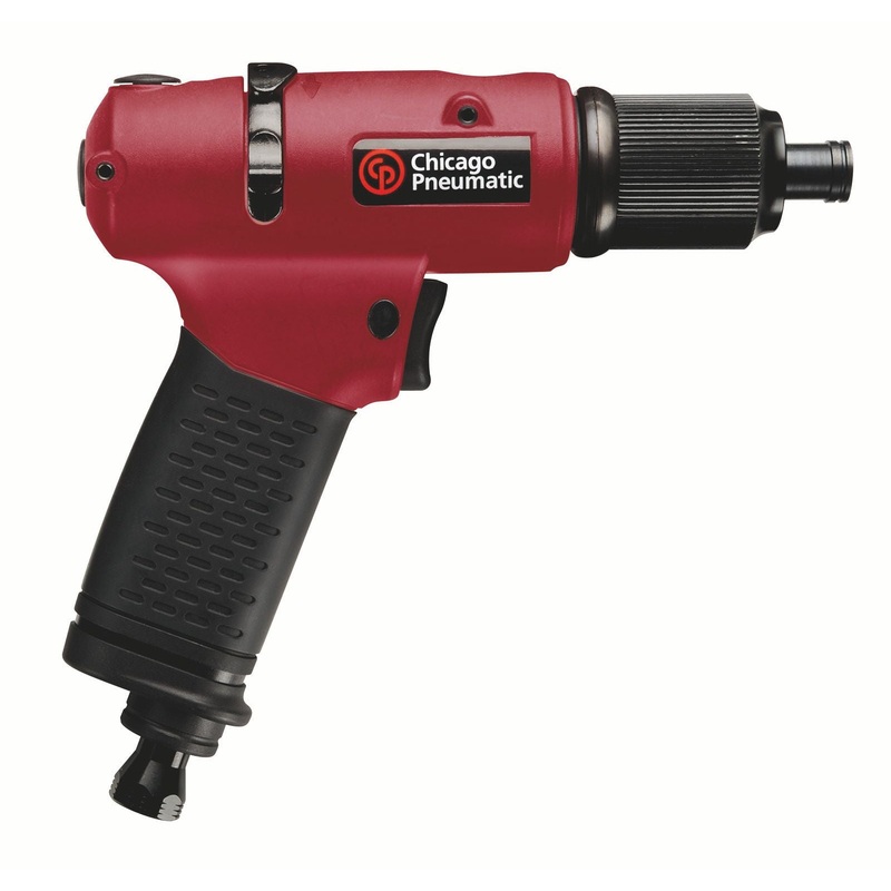 Chicago Pneumatic CP2612 – 1/4 Inch Hex Air Screwdriver, Reversible, Pistol Handel, Cushion Non-Shut-off-clutch, Max Torque 4.4 ft. lbf / 6 Nm – 1700 RPM 6151922612