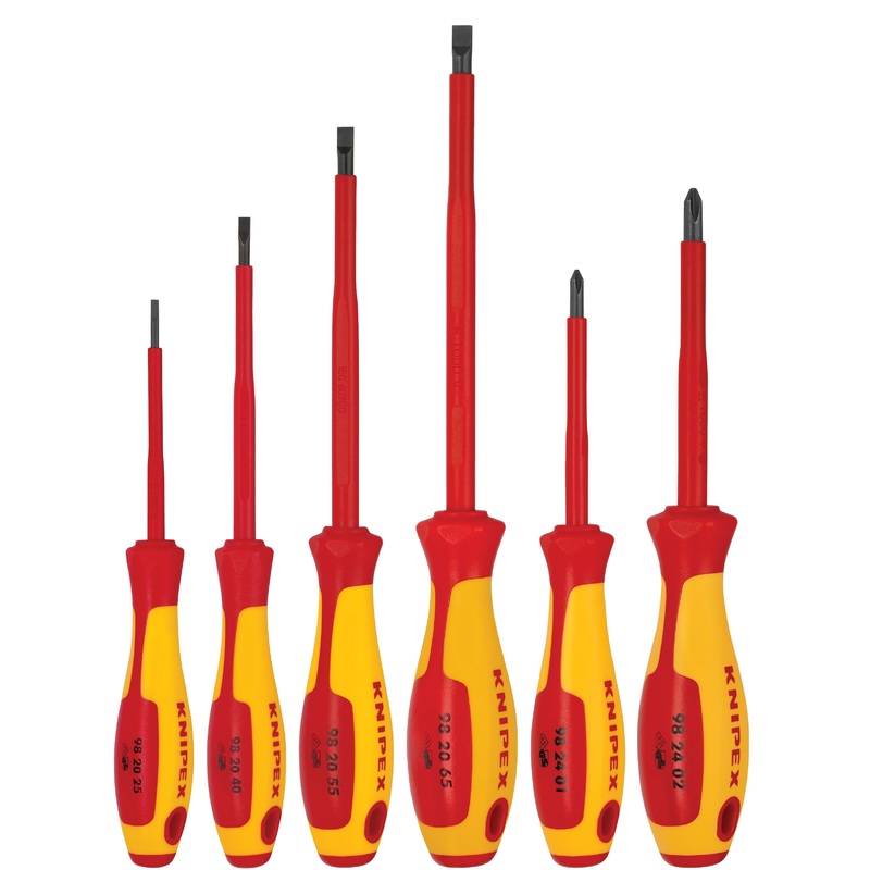 Knipex 9K 98 98 33 US KN | 6 Pc Screwdriver Set, 1000V Insulated