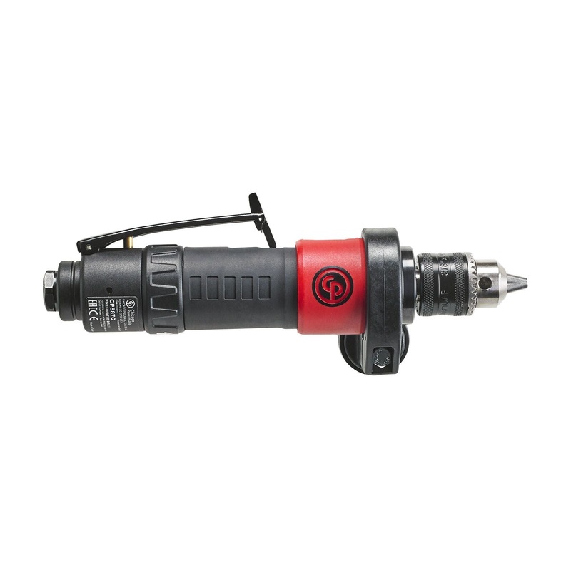 Chicago Pneumatic CP887C – 3/8 Inch (10 mm) Air Drill, Keyed Chuck, Straight Handle, 0.4 HP / 300 W, Stall Torque 3.8 ft. lbf / 5.1 Nm – 2100 RPM 8941008870