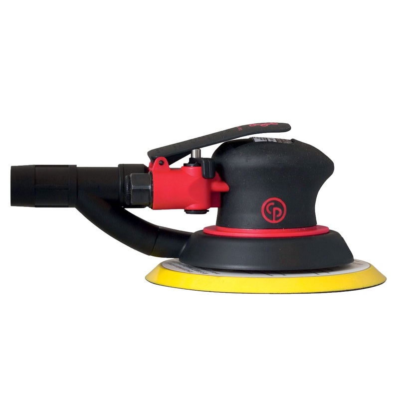 Chicago Pneumatic CP7255SVE – 6 Inch (150 mm) Air Random Orbital Sander, Self Vacuum, Hook and Loop, 6 Pad Holes, 0.28 HP / 210 W – 12000 RPM 8941272552
