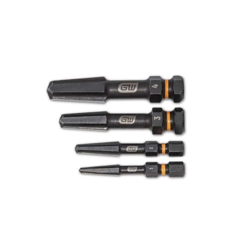 GEARWRENCH 4 Pc. Bolt Biter Screw Extractor Set 84787 Screw Extractor Set