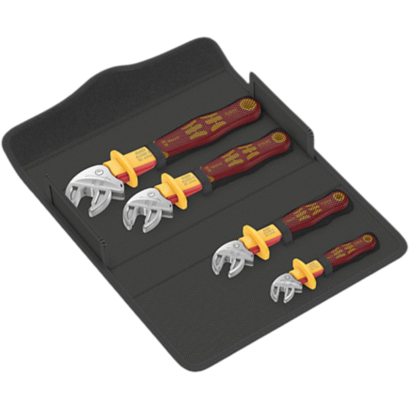 WERA 6004 Joker VDE 4 Set 1 VDE-insulated self-setting wrench set, 4 pieces 050201700011
